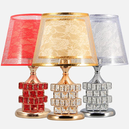 European luxury crystal lamp four colour variants displayed