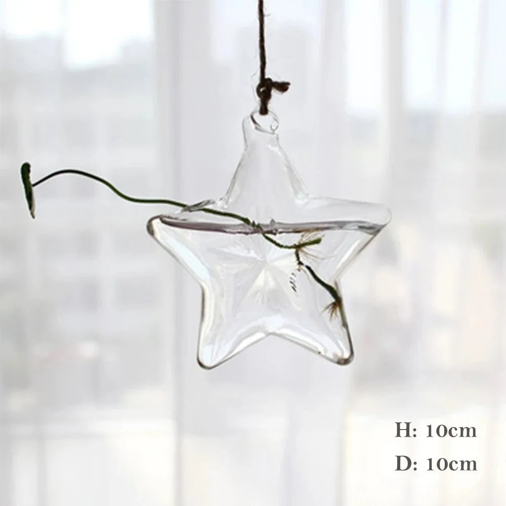 Hanging glass terrarium vase hydroponic plant gift decoration