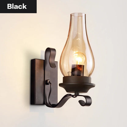 Industrial Wrought Iron Wall Sconce
