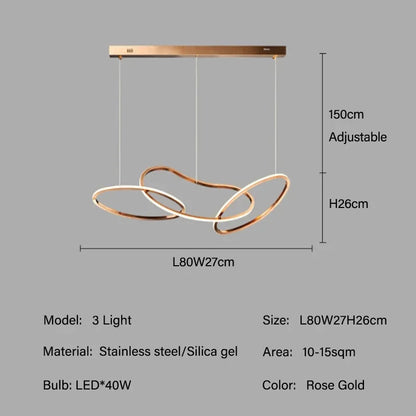 Circle chandelier with touch on off switch and 90 to 260V wiring