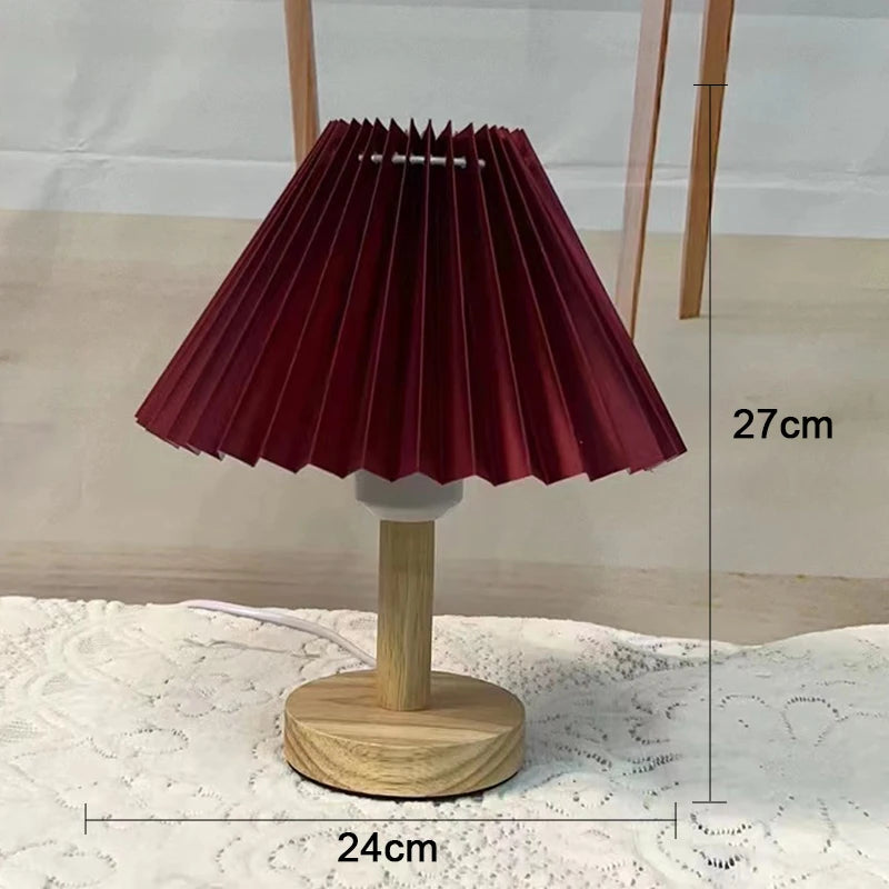 Nordic pleated lamp switched off showing compact foldable form