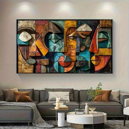 Modern Abstract Geometric Large Canvas Wall Art Print