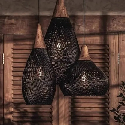 Wabi Sabi Rattan Pendant
