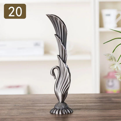 Nordic geometric electroplated metal vase housewarming gift
