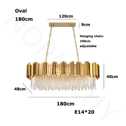 Round crystal chandelier at 31.5 in diameter with cold light output