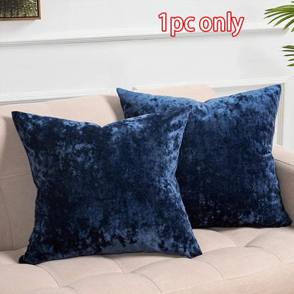 Plush Velvet Throw Pillow Cover — styling detail