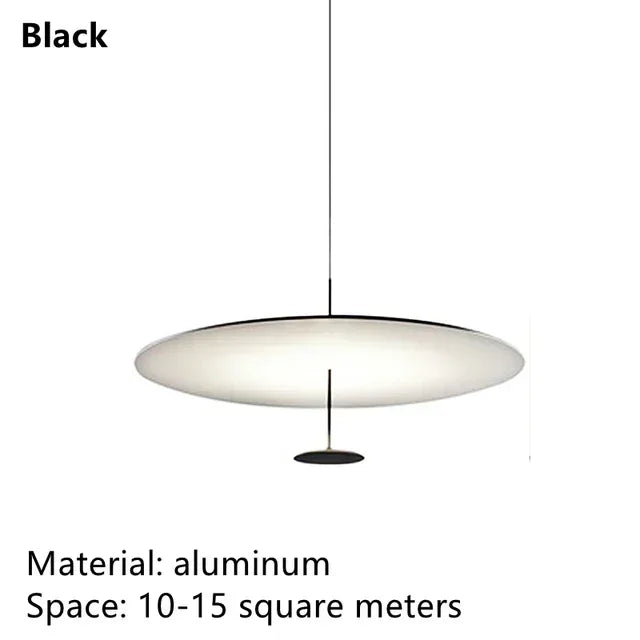 Gold Black Disc Pendant Light