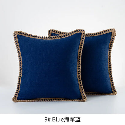 Burlap Linen Farmhouse Pillow Cover