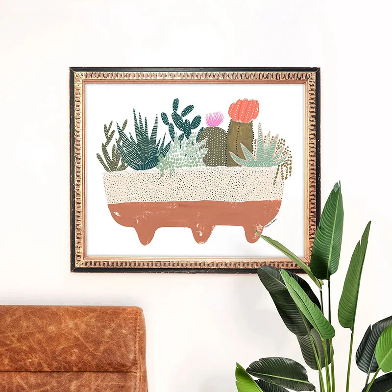 Green Botanical Houseplant Canvas Wall Art