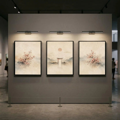 Japandi Wabi Sabi Cherry Blossom 3-Piece Canvas Set