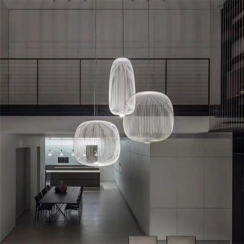 Open cage metal chandelier in the 70 centimetre diameter version