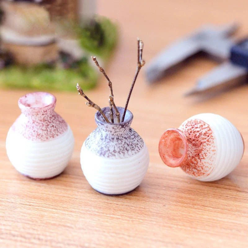 Resin mini vase garden ornament DIY micro landscape desk décor