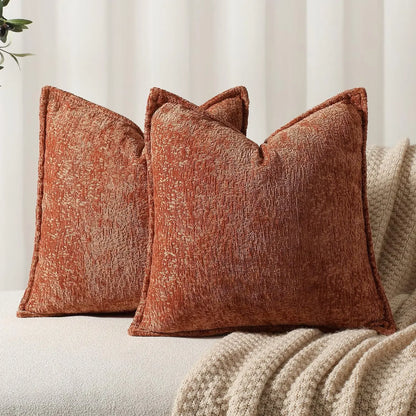 Solid Chenille Throw Pillow Cover