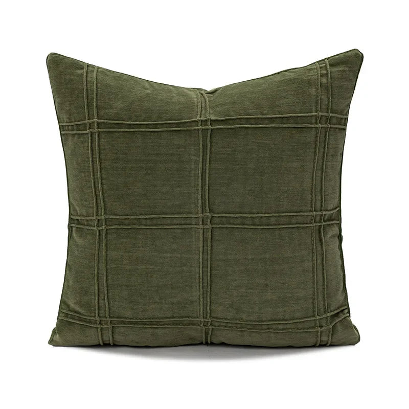Nordic Green Luxury Pillow Cover — styling detail