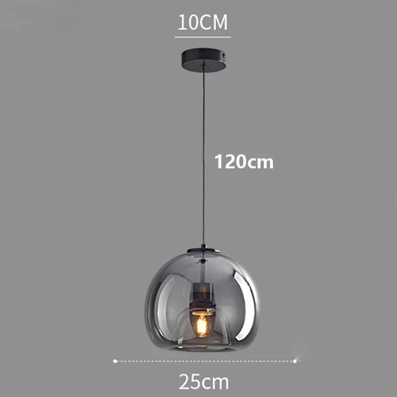 Iron Glass LED Pendant Light