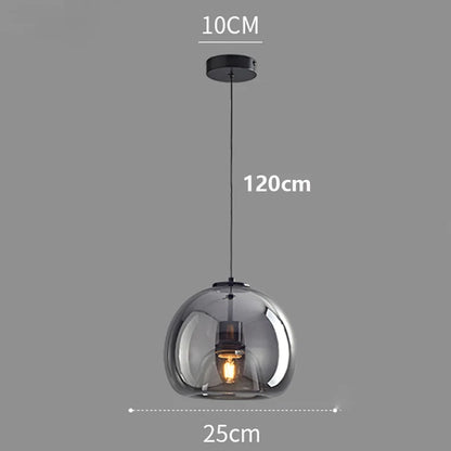 Iron Glass LED Pendant Light