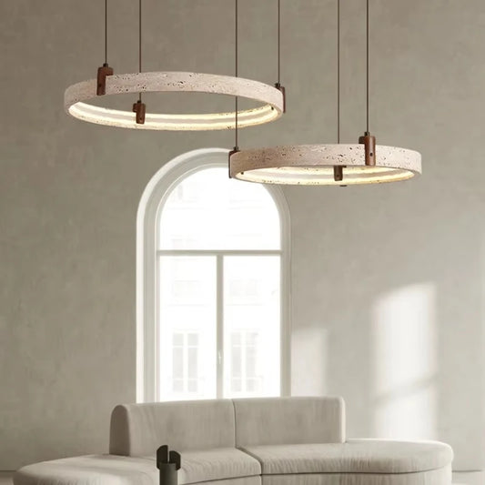 Travertine Ring LED Pendant Light