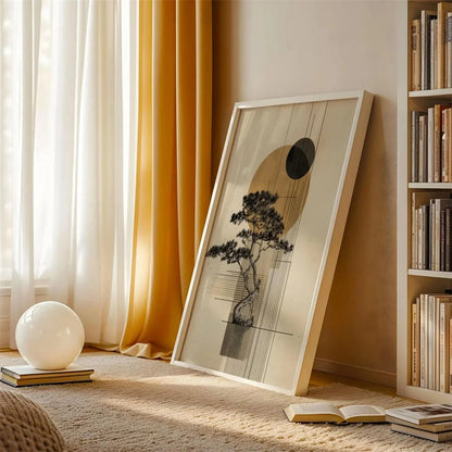 Japanese Bonsai Minimalist Canvas Wall Art
