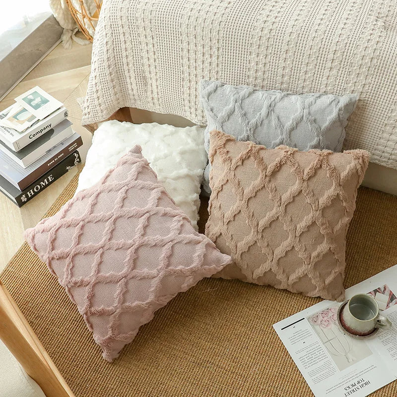 Soft Plush Luxury Pillow Cover — styling detail
