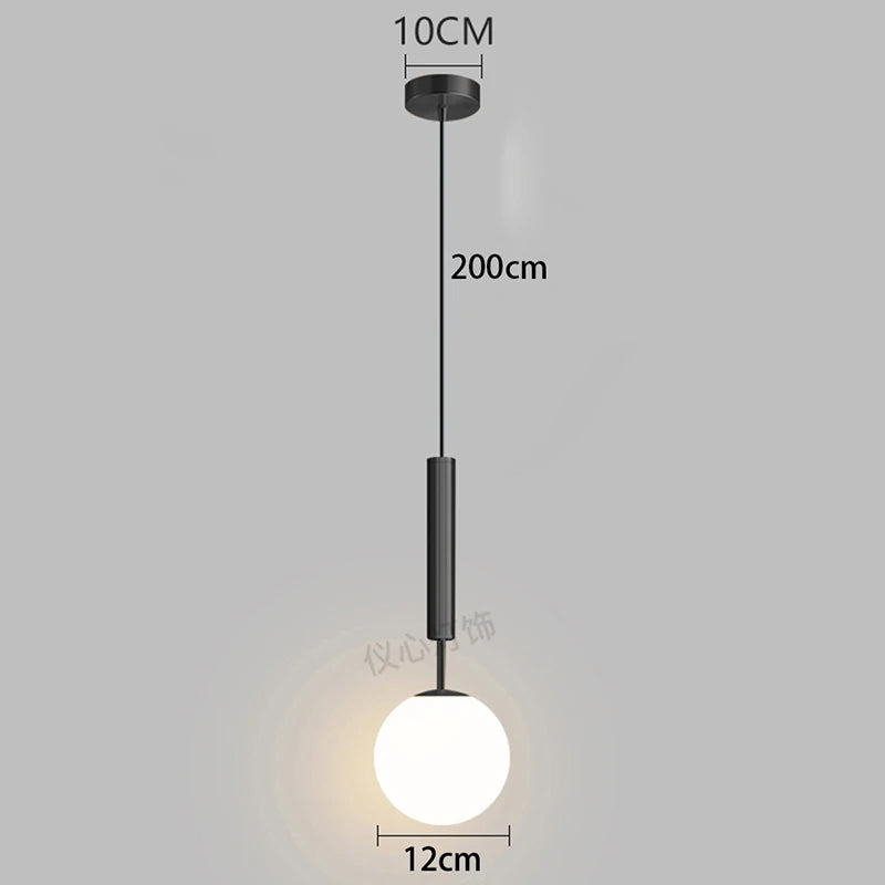 Alloy Bedside Pendant Light