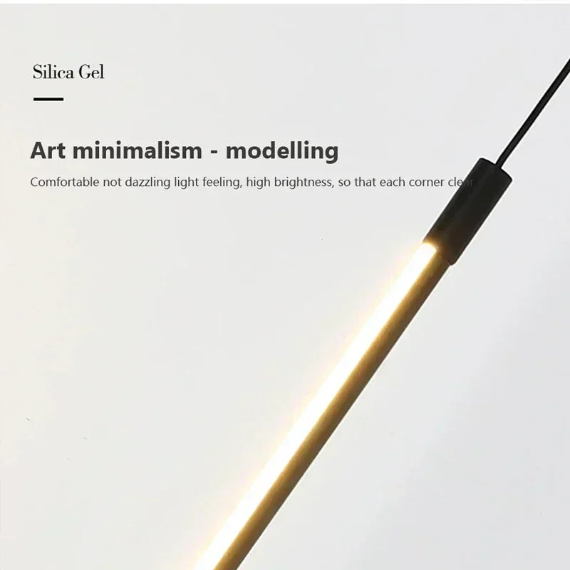 Nordic LED Rod Pendant Light