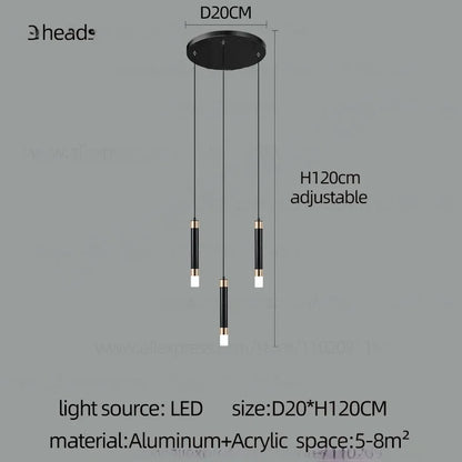 Sixty eight head acrylic rod chandelier for a three-storey stairwell void