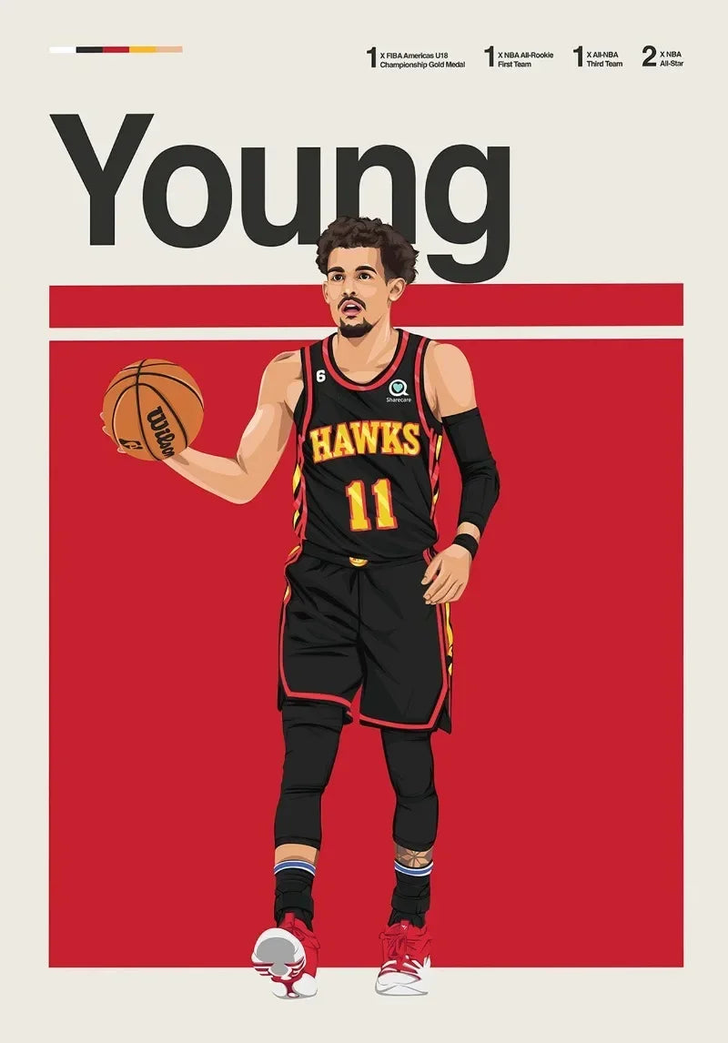 World Champion Basketball Player Poster Canvas Wall Art