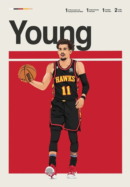World Champion Basketball Player Poster Canvas Wall Art