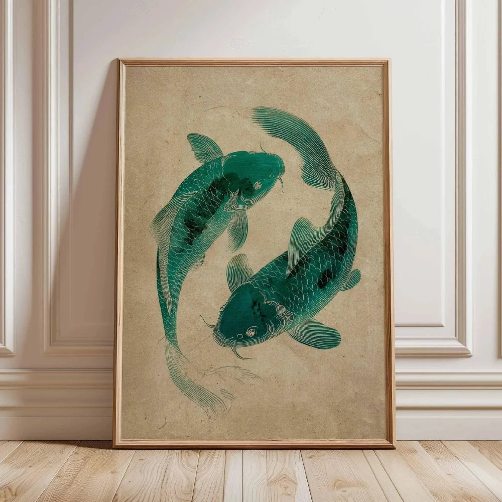Japanese Koi Fish Zen Pond Canvas Wall Art