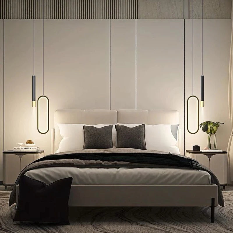 Iron Acrylic Bedside Pendant Light