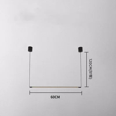 Black Linear Pendant Lamp