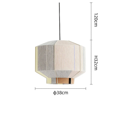 Woven bamboo chandelier lighting a 3 to 5 square metre area