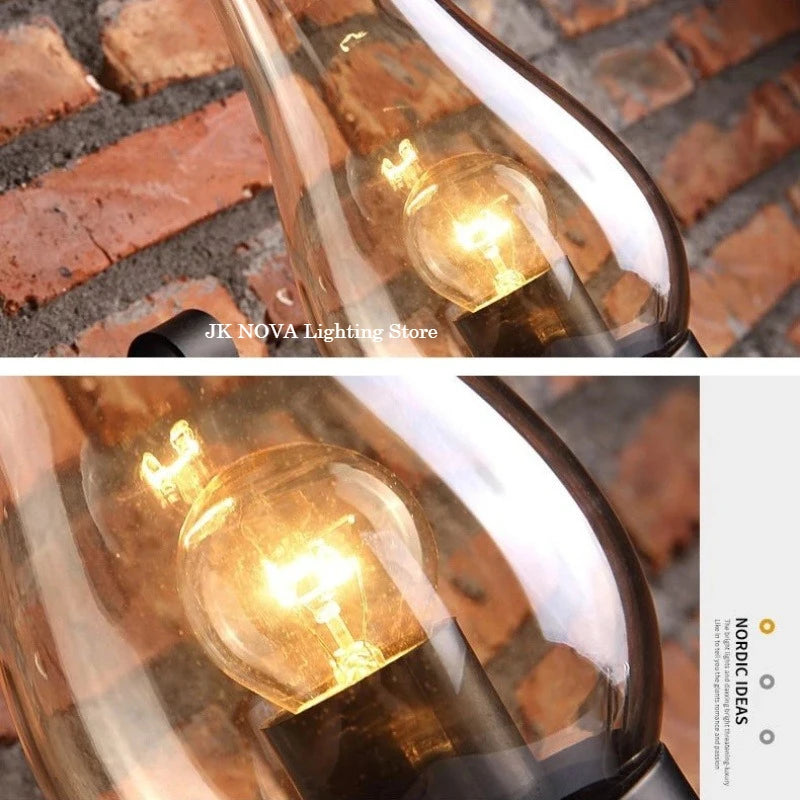 Industrial Wrought Iron Wall Sconce