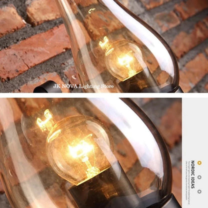 Industrial Wrought Iron Wall Sconce