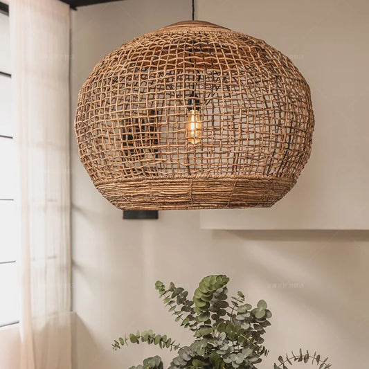 Wabi Sabi Rattan Pendant Light