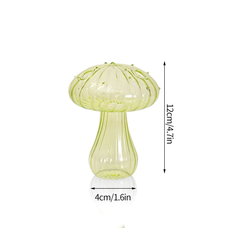 Mushroom Glass Hydroponic Flower Vase