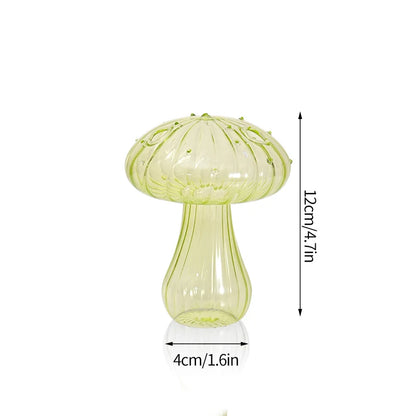 Mushroom Glass Hydroponic Flower Vase