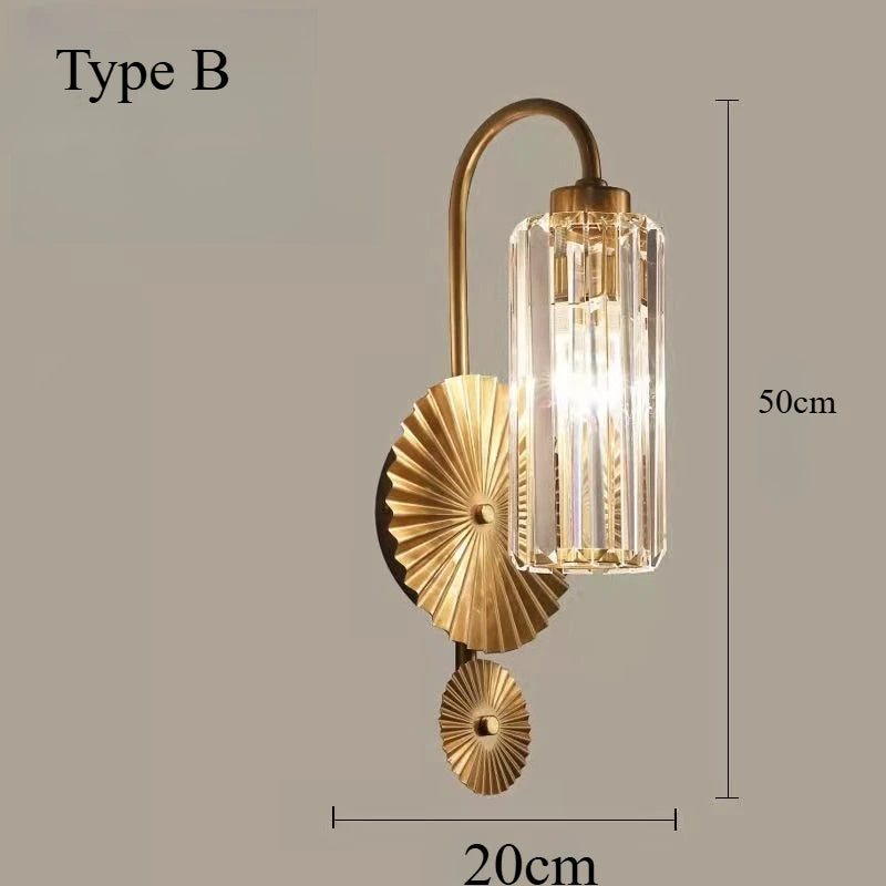 Minimalist Crystal LED Wall Sconce