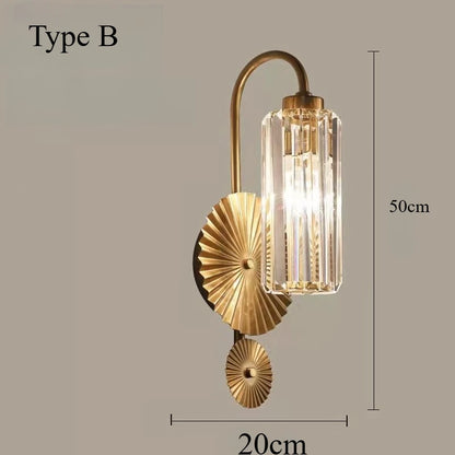 Minimalist Crystal LED Wall Sconce