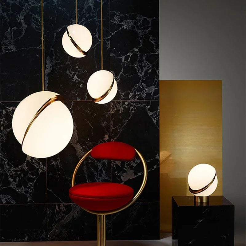 Gold Ball Pendant Light