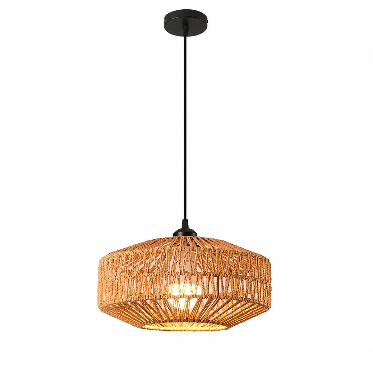 Paper Rope Boho Pendant Light