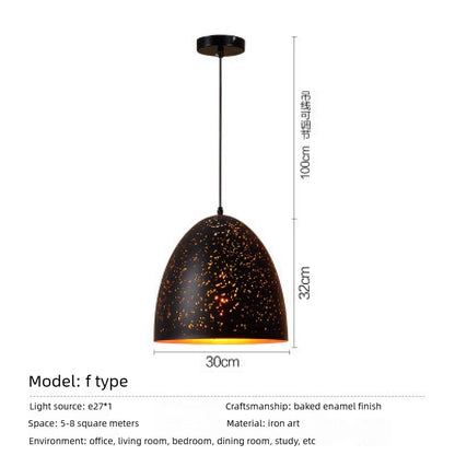 Retro Industrial Iron Pendant